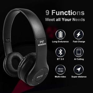 1643012277921-Belear P47 Studio On-Ear Wireless Bluetooth 5.0 White Headphones14.jpg